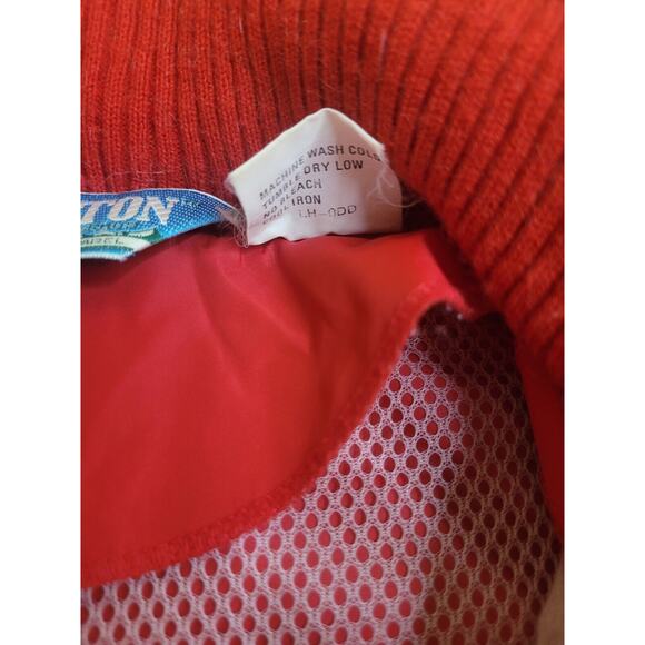 VTG 80s Woolrich Womens Teton Rain Jacket L Red Full Zip Hooded Lightweight EUC - Picture 7 of 12